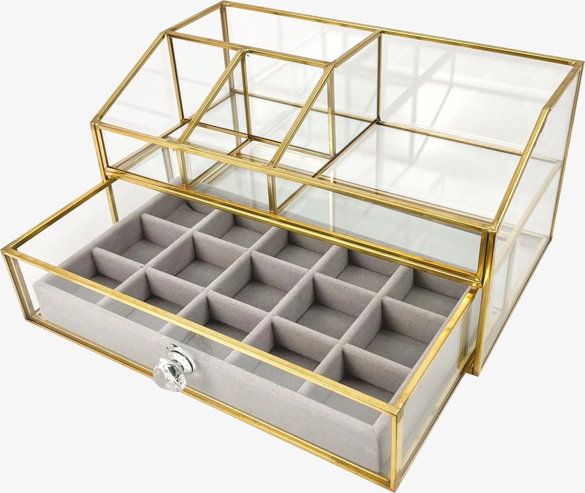 Make Up Organizer Stella | Goud| Cosmetica Organizer|sieraden Organizer | Make Up Organizer | Beautybox | Vitrine Boxje | Glazen Box |Makeup Organizer |Beauty Organizer | Makeupbox |Organizer | Storage Box |Make-uporganizer| Opbergdoos | Sieradendoos 9 Make Up Organizer Stella | Goud| Cosmetica Organizer|sieraden Organizer | Make Up Organizer | Beautybox | Vitrine Boxje | Glazen Box |Makeup Organizer |Beauty Organizer | Makeupbox |Organizer | Storage Box |Make-uporganizer| Opbergdoos | Sieradendoos - Image 7