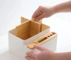 LYVION Make-up En Bureau Organizer - Kunststof En Bamboe -Modecosmetica Winkel 1200x1017 6