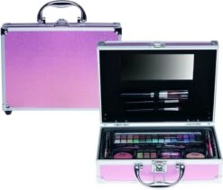 Make Up Koffer Glanzend Roze -Modecosmetica Winkel 1200x1026 8