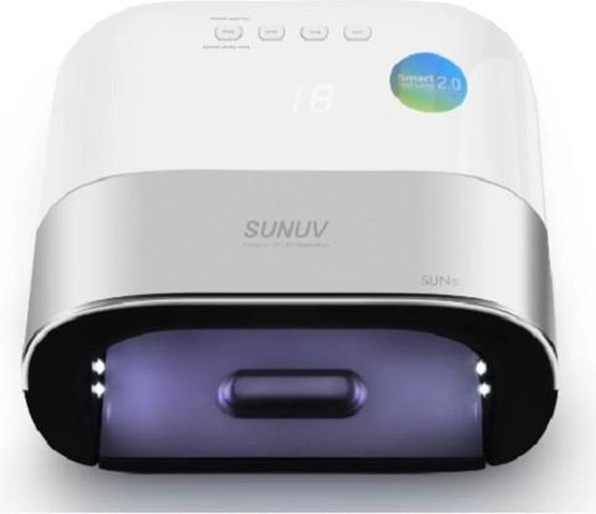 NAGELLAMP - Professionele Nageldroger - 48 Watt - LED UV Nagellamp - Gel Nagellak - 36 LEDlampjes - SMART Sensor – Timer - Nagel Gellak - Wit/Zilver 6 NAGELLAMP - Professionele Nageldroger - 48 Watt - LED UV Nagellamp - Gel Nagellak - 36 LEDlampjes - SMART Sensor – Timer - Nagel Gellak - Wit/Zilver - Image 4