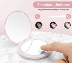 Led-verlichte Oplaadbare Compacte Make-up Spiegel Rond |1 X 2 X Vergroting | Make-upspiegel | Zakspiegel | Handspiegel | Reisspiegel | Dimbaar|als Cadeau | USB-lader | Rond | Zwart 14 Led-verlichte Oplaadbare Compacte Make-up Spiegel Rond |1 X 2 X Vergroting | Make-upspiegel | Zakspiegel | Handspiegel | Reisspiegel | Dimbaar|als Cadeau | USB-lader | Rond | Zwart -Modecosmetica Winkel 1200x1056 8