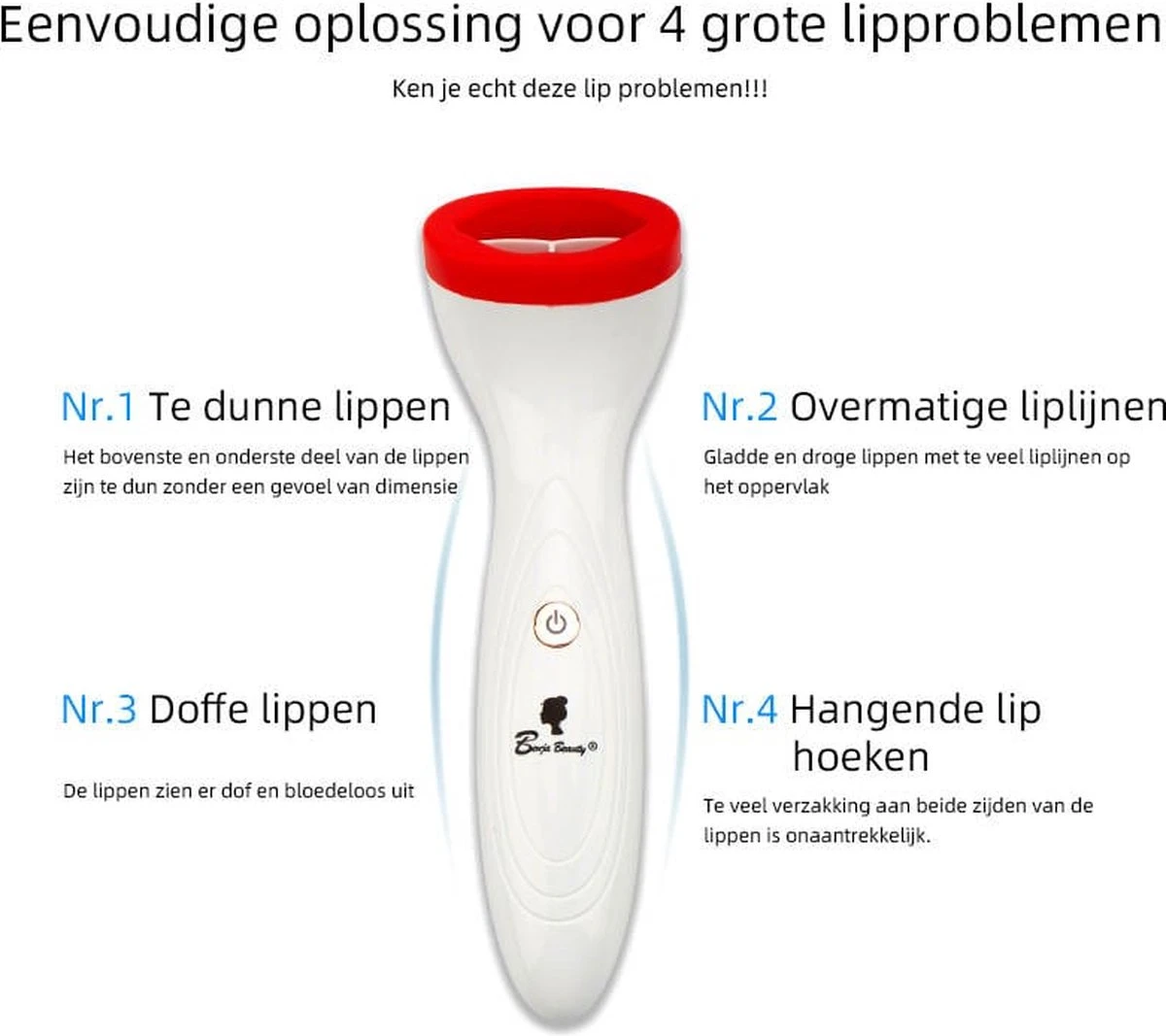 BenjaBeauty Lip Plumper - Lippen - Lipstick - Lippenbalsem - Rood - Wit 5 BenjaBeauty Lip Plumper - Lippen - Lipstick - Lippenbalsem - Rood - Wit - Image 3