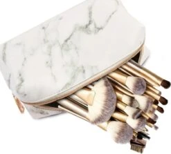Evvie 24-delige Make-up Kwastenset - Beige/Goud - In Etui Marble -Modecosmetica Winkel 1200x1081 3