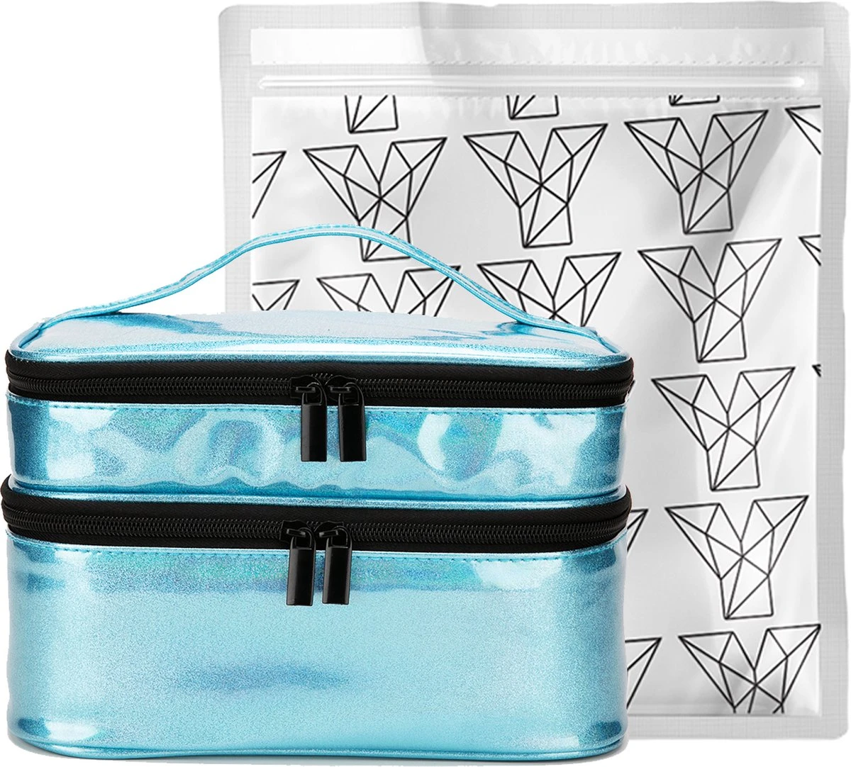 YONO Nagellak Tas - Nagelkoffer Beautycase - Cosmetica Koffer - Manicure Organizer - Blauw 7 YONO Nagellak Tas - Nagelkoffer Beautycase - Cosmetica Koffer - Manicure Organizer - Blauw - Image 5