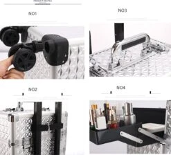 Kapper Koffer Gouden Kleur | Nagel | Visagist | Make-up | Cosmetica | Schminken | Trolley Stevig En Gemaakt Van Aluminium | 3 Delig | 8 Wielen | Bedekt Met Mooie Diamantjes 8 Kapper Koffer Gouden Kleur | Nagel | Visagist | Make-up | Cosmetica | Schminken | Trolley Stevig En Gemaakt Van Aluminium | 3 Delig | 8 Wielen | Bedekt Met Mooie Diamantjes -Modecosmetica Winkel 1200x1086 20