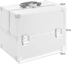 AREBOS Cosmetica Koffer - Beauty Case - Cosmetica Trolley - 15 L - Zilber 20 AREBOS Cosmetica Koffer - Beauty Case - Cosmetica Trolley - 15 L - Zilber -Modecosmetica Winkel 1200x1088 6