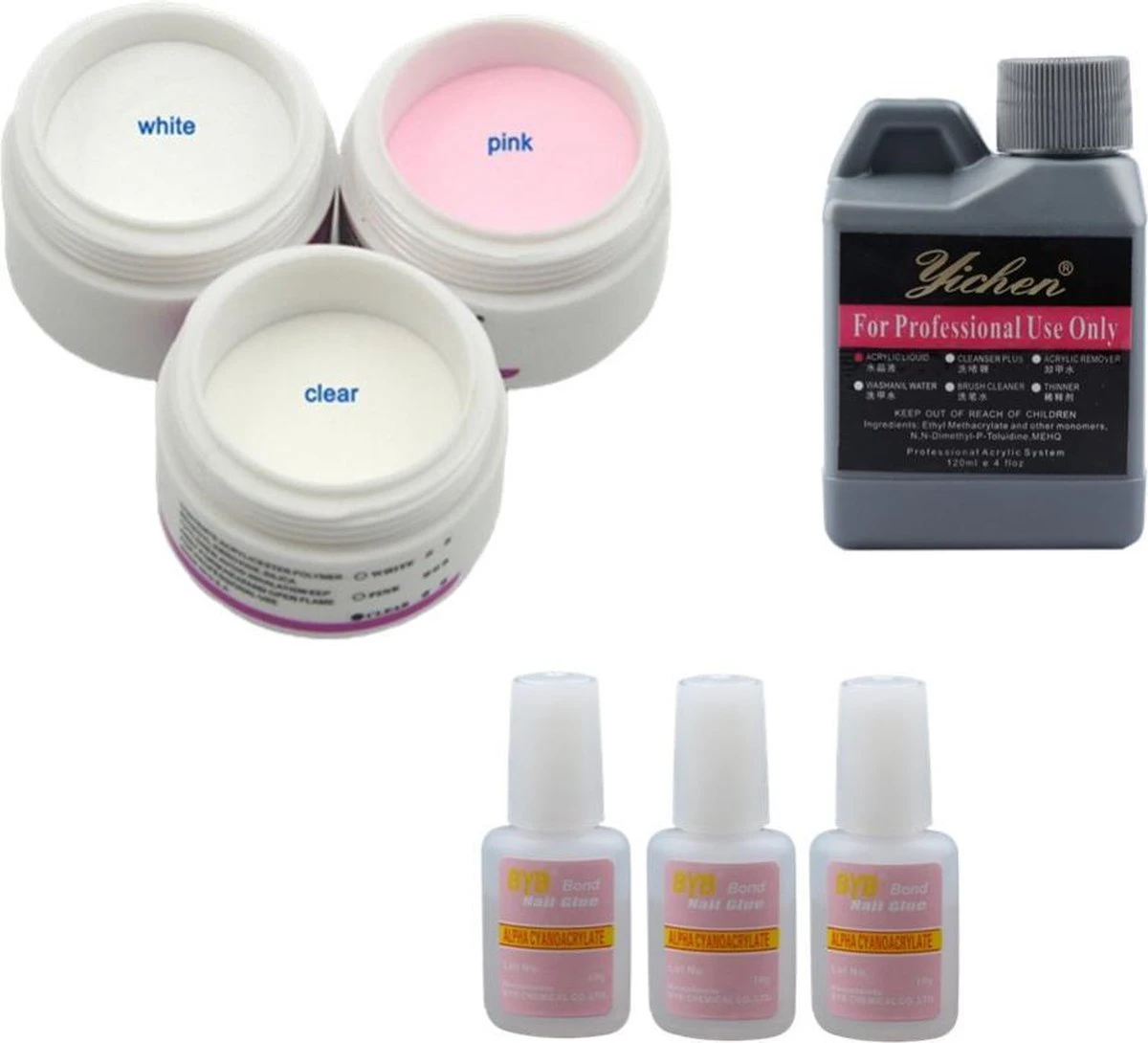 XXL Acrylnagels Starterspakket - Acryl Nagel Set | 76 Kleuren Acryl Poeder & Decoratie 4 XXL Acrylnagels Starterspakket - Acryl Nagel Set | 76 Kleuren Acryl Poeder & Decoratie - Image 2