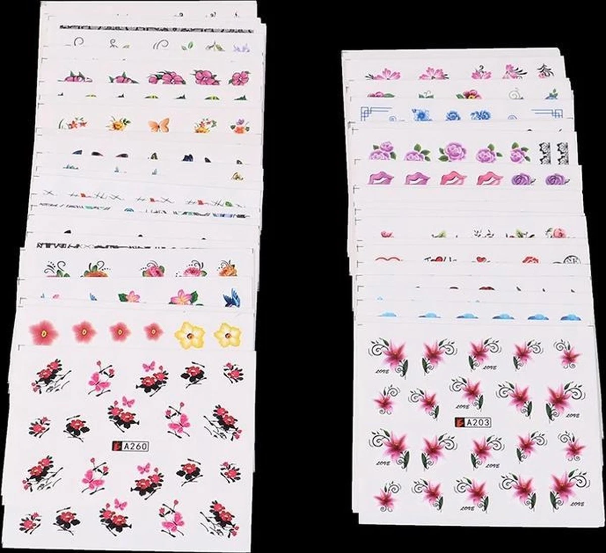 Pakket Van 50 Vellen Met Water Transfer Stickers / Decals - Sparkolia Nagel Styling - Nail Art Velletjes - Nagelstickers 10 Pakket Van 50 Vellen Met Water Transfer Stickers / Decals - Sparkolia Nagel Styling - Nail Art Velletjes - Nagelstickers - Image 8