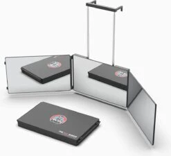 360 ° Graden Spiegel - SELF Cut Mirror System - DRIE Zijspiegel Voor Zelfknippend Haar Met In Hoogte Verstelbare Telescopische Haken (360 Spiegels Met LED-verlichting) (Slechts 360 Spiegels) -Modecosmetica Winkel 1200x1095 12