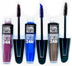 D'Donna - Curl Mascara - Blauw - Waterproof - 1 Flesje Met 8 Gram Inhoud -Modecosmetica Winkel 1200x1096