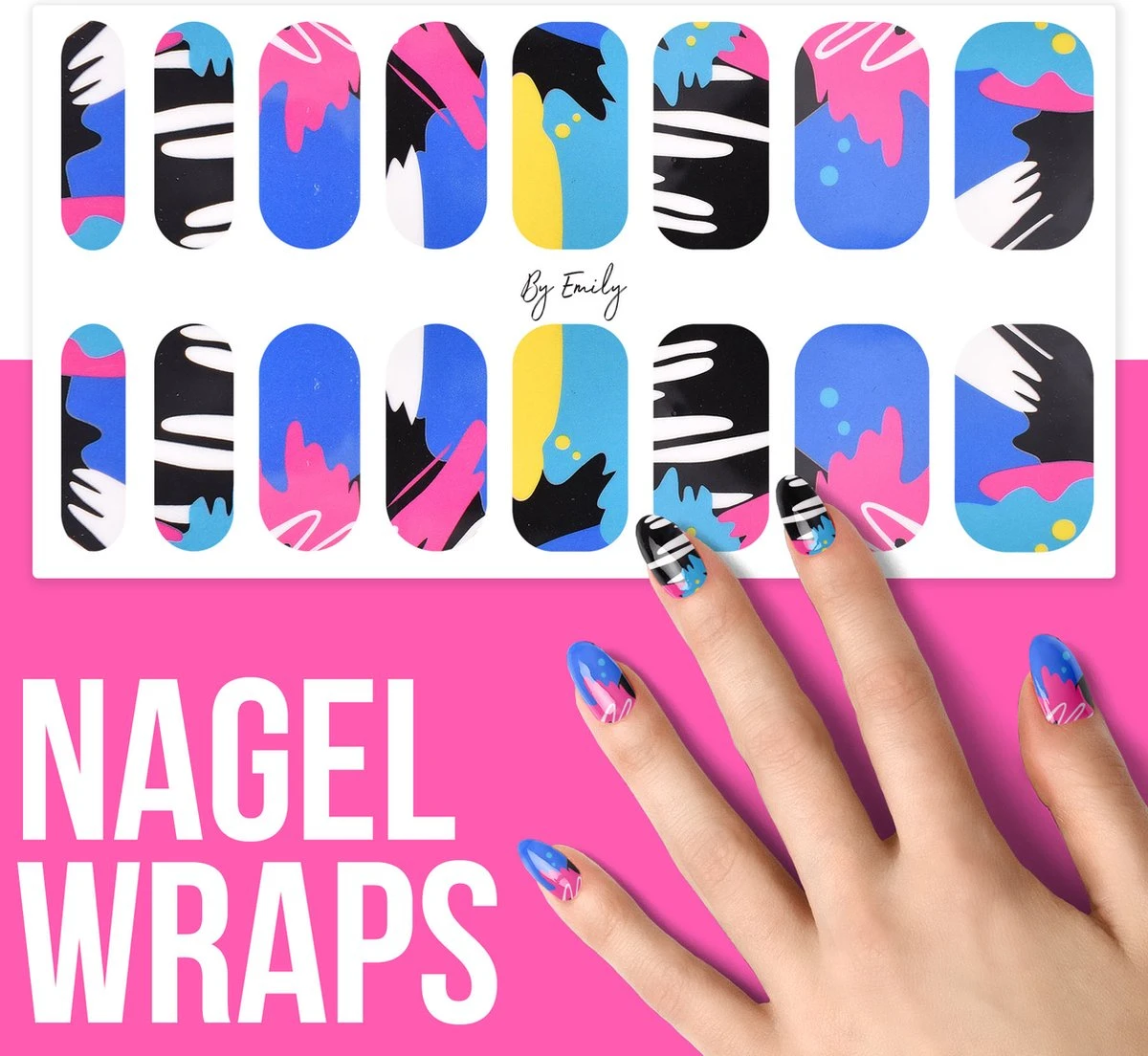 By Emily - Nagel Wrap - | The Artist | 16 Stickers | Nail Wrap | Nail Art | Trendy | Design | Nagellakvrij | Eenvoudig | Nagel Wrap | Nagel Stickers | Folie | Zelfklevend | Sjablonen 3 By Emily - Nagel Wrap - | The Artist | 16 Stickers | Nail Wrap | Nail Art | Trendy | Design | Nagellakvrij | Eenvoudig | Nagel Wrap | Nagel Stickers | Folie | Zelfklevend | Sjablonen