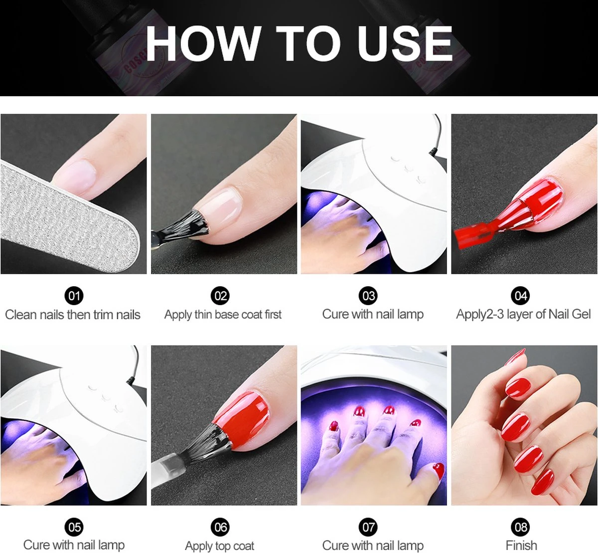 Gellak Starterspakket - 40 Kleuren - Basecoat - Topcoat - Gellak - Gellakset - Nagelset - Gelnagels - Nagellak - Gelnagel Kit - UV Lamp 36W - LED - Manicure Set - 40 Kleuren Gel Polish - Nail Art - Nagellamp - Nageldroger 12 Gellak Starterspakket - 40 Kleuren - Basecoat - Topcoat - Gellak - Gellakset - Nagelset - Gelnagels - Nagellak - Gelnagel Kit - UV Lamp 36W - LED - Manicure Set - 40 Kleuren Gel Polish - Nail Art - Nagellamp - Nageldroger - Image 10