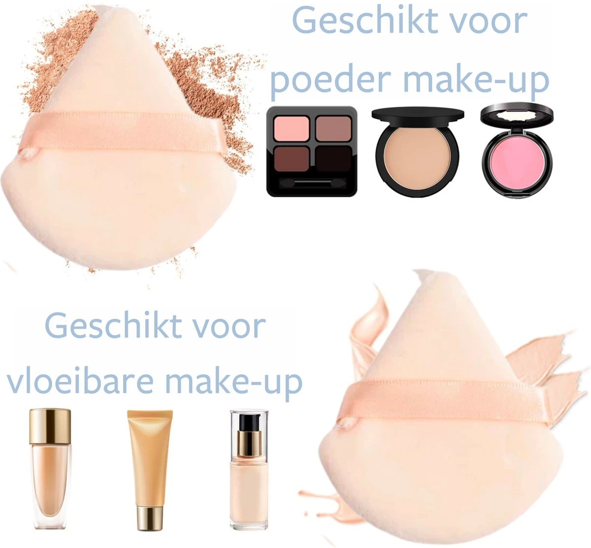 Merkloos Powder Puff Driehoek - Powder Puff - Beauty Blender - Powder Puff Triangle - 5 Stuks - Perzik 6 Merkloos Powder Puff Driehoek - Powder Puff - Beauty Blender - Powder Puff Triangle - 5 Stuks - Perzik - Image 4