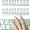 By Emily - Nagel Wrap - Sparkly Green | 20 Stickers | Nail Wrap | Nail Art | Trendy | Design | Nagellakvrij | Eenvoudig | Nagel Wrap | Nagel Stickers | Folie | Zelfklevend | Sjablonen -Modecosmetica Winkel 1200x1114 1