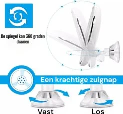 Merkloos Make-Up Spiegel - 5X Vergroting - LED Licht - Make Up Spiegel Met Verlichting - Vergrootspiegel Met Zuignap -Modecosmetica Winkel 1200x1114 8