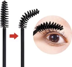 Merkloos Wimperborstel 50 Stuks Voor Wimper Extensions - Make-up - Mascara - Wimper Borsteltjes - Wenkbrauw Borsteltje - Oog Borstel - Zwart -Modecosmetica Winkel 1200x1117 15