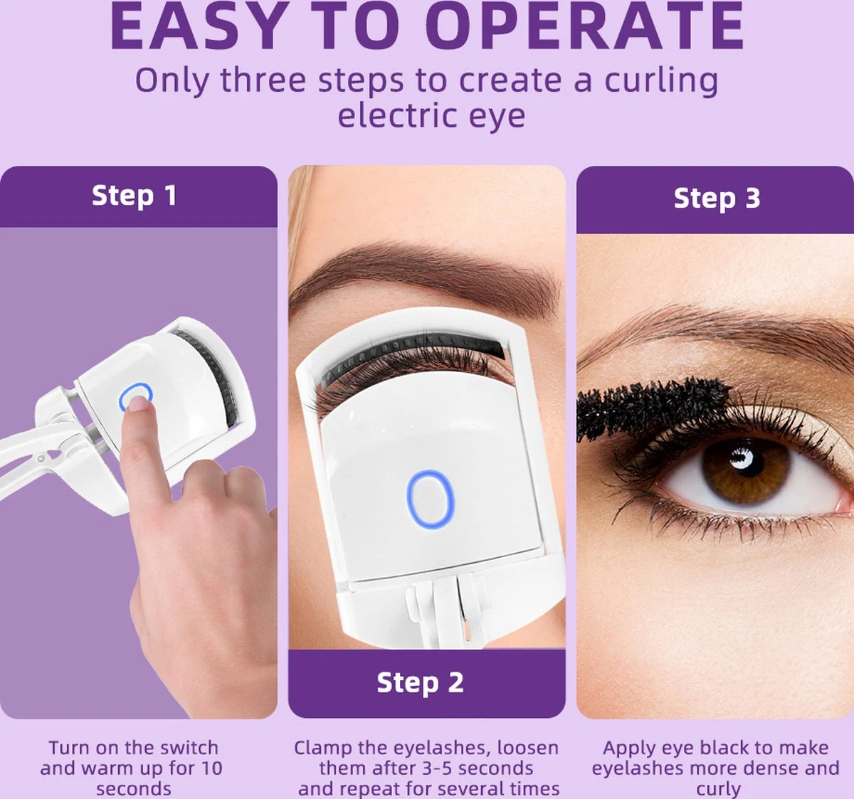 BeautyTech Elektrische Wimperkruller/Wimperkrultang - Wit - Oplaadbaar - Beauty - Verzorging - Make Up 9 BeautyTech Elektrische Wimperkruller/Wimperkrultang - Wit - Oplaadbaar - Beauty - Verzorging - Make Up - Image 7