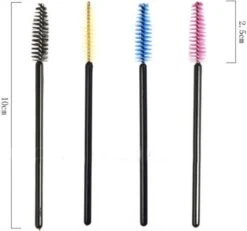 Merkloos Wimperborstel 50 Stuks Voor Wimper Extensions - Make-up - Mascara - Wimper Borsteltjes - Wenkbrauw Borsteltje - Oog Borstel - Zwart -Modecosmetica Winkel 1200x1124 2