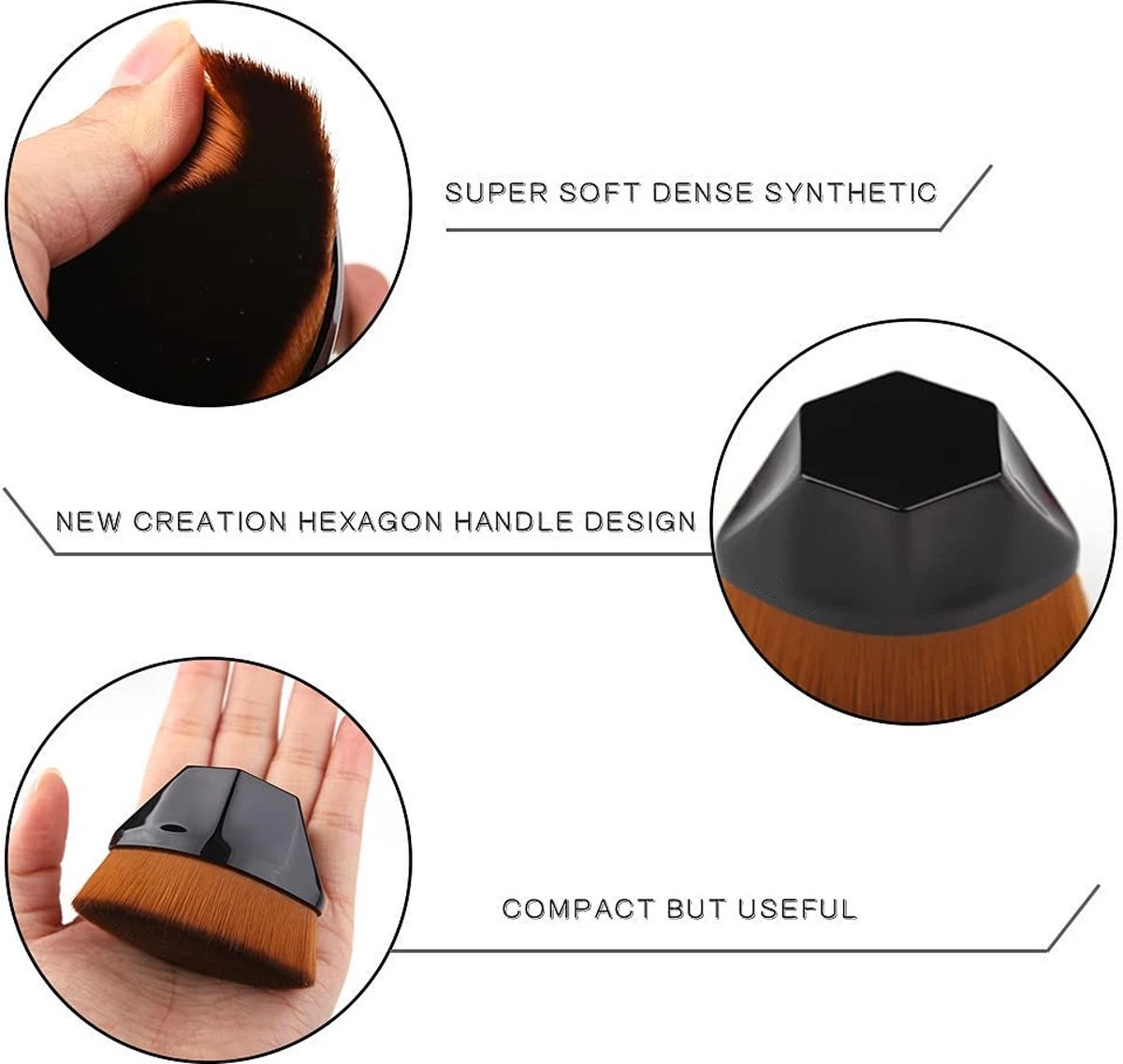 Garpex® Blush Foundation Brush - Make Up Borstel - Powder Brush - Make-up Kwast - Magic Face Brush - Concealer 5 Garpex® Blush Foundation Brush - Make Up Borstel - Powder Brush - Make-up Kwast - Magic Face Brush - Concealer - Image 3