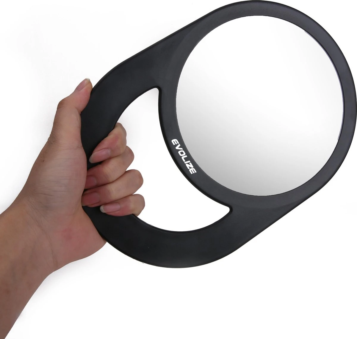 Evolize Onbreekbare Spiegel Met Handvat - Ø 16,5 Cm - Ophangbaar - Rond - Handspiegel - Kappersspiegel - Reisspiegel - Make Up - Afmeting: 28 X 19 Cm - Zwart 4 Evolize Onbreekbare Spiegel Met Handvat - Ø 16,5 Cm - Ophangbaar - Rond - Handspiegel - Kappersspiegel - Reisspiegel - Make Up - Afmeting: 28 X 19 Cm - Zwart - Image 2
