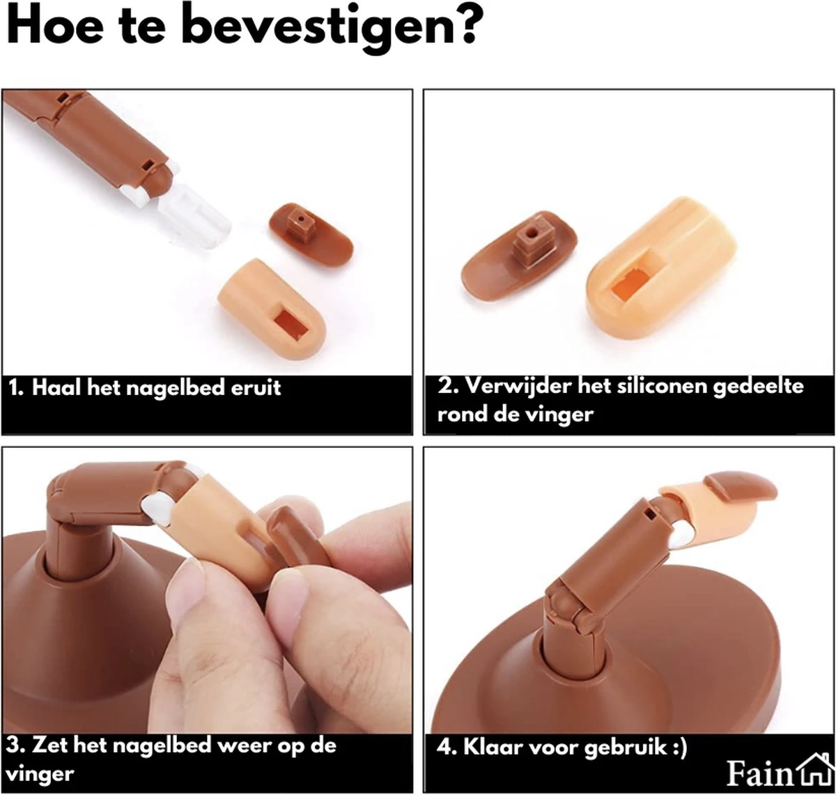Oefenhand Voor Nagels – Nail Trainer Vinger – All-in-1 Set – Incl. 80 Kunstnagels – Nail Art – Nagel Set – Nail Trainer Hand 11 Oefenhand Voor Nagels – Nail Trainer Vinger – All-in-1 Set – Incl. 80 Kunstnagels – Nail Art – Nagel Set – Nail Trainer Hand - Image 9
