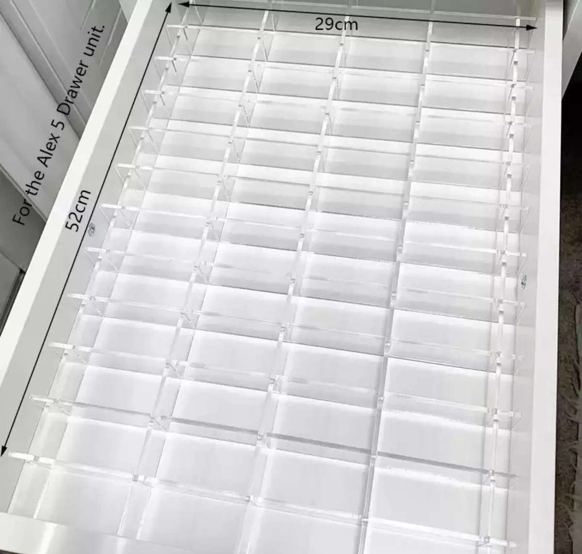 Jumanah® Collections "Sorted" - Large - Set A - Make Up Organizer Ladeverdeler Transparant Acryl- Ikea Alex 5 Ladeblok 6 Jumanah® Collections "Sorted" - Large - Set A - Make Up Organizer Ladeverdeler Transparant Acryl- Ikea Alex 5 Ladeblok - Image 4