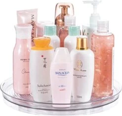 Merkloos Make Up Draaiplateau Organiser Plus Extra Gezichtsmasker - Make Up Organizer Transparant - 24cm - Make-up Organiser Transparant - Lazy Susan Draaiplateau - Draaiplateau - Draaischijf - Badkamer Organizer - Draaischijf - Make Up Doos - Bwa Commerce -Modecosmetica Winkel 1200x1146 8