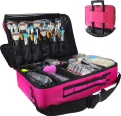 Cosmetica Koffer - Make-up Koffer Met Verstelbare Vakken - Visagie En Nagelstyliste Beauty Koffer - 40x30x14CM - Roze 17 Cosmetica Koffer - Make-up Koffer Met Verstelbare Vakken - Visagie En Nagelstyliste Beauty Koffer - 40x30x14CM - Roze -Modecosmetica Winkel 1200x1146 9