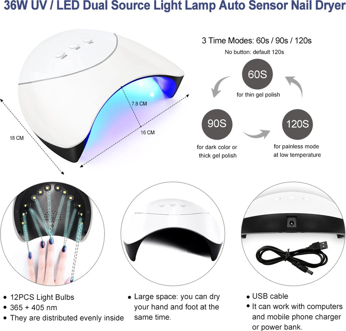 Gellak Starterspakket 12 Kleuren - Gellak - Gellakset - Nagelset - Gelnagels - Nagellak - Gelnagel Kit - UV Lamp 36W - LED - Manicure Set - 12 Kleuren Gel Polish - Nail Art - Nagellamp - Nagelboor - Nageldroger - Nagellak 13 Gellak Starterspakket 12 Kleuren - Gellak - Gellakset - Nagelset - Gelnagels - Nagellak - Gelnagel Kit - UV Lamp 36W - LED - Manicure Set - 12 Kleuren Gel Polish - Nail Art - Nagellamp - Nagelboor - Nageldroger - Nagellak - Image 11