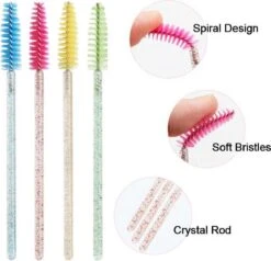 Wegwerp Wimper En Wenkbrauw Borsteltjes - Mascara Borsteltjes - Roze Glitter - 50 Stuks -Modecosmetica Winkel 1200x1155 13
