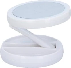 Grundig Opmaakspiegel - LED-verlichting - Opbergruimte Sieraden - Gewone En Vergrotende Spiegel - Wit -Modecosmetica Winkel 1200x1155 17