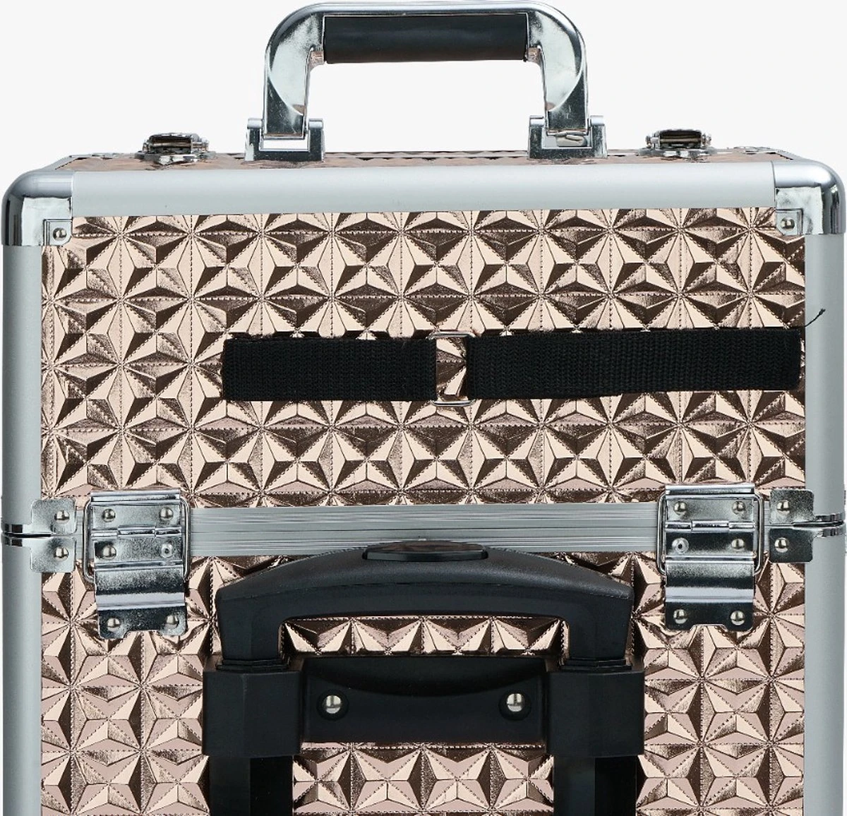 Koffer Gouden Kleur | Beautycase / Beautykoffer / Trolley Van Aluminium - 8 Wielen - Kapper Koffer - Tattoo Koffer - Nagel Koffer - Make-up Koffer 4 Koffer Gouden Kleur | Beautycase / Beautykoffer / Trolley Van Aluminium - 8 Wielen - Kapper Koffer - Tattoo Koffer - Nagel Koffer - Make-up Koffer - Image 2