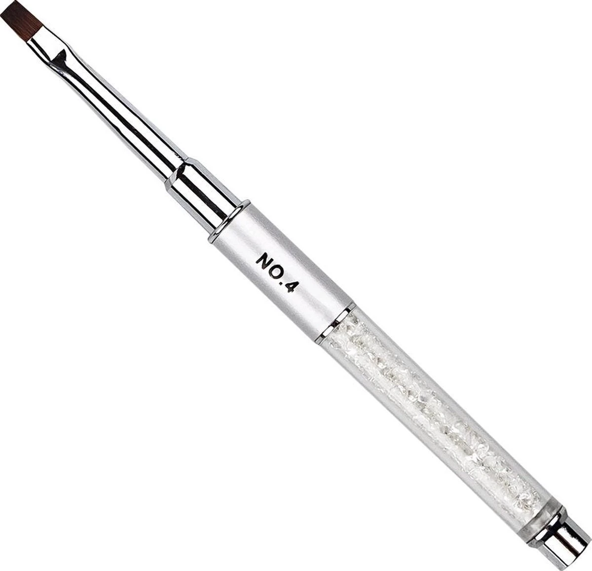 Gel-Penseel Zilver # 4 Met Steentjes - Nail Brush - Gel Penseel -Nagel Penselen - Nagel Gel - Nagel Kwasten 3 Gel-Penseel Zilver # 4 Met Steentjes - Nail Brush - Gel Penseel -Nagel Penselen - Nagel Gel - Nagel Kwasten