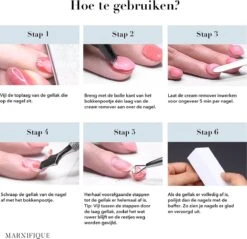 Marnifique® - NEW FORMULA - Gellak Cream Remover Set 30 Ml - Gel Polish Remover - Gellak Remover - Gel Polish - Gellak Verwijderen - Gellak Verwijderaar - Nagellak Remover - BIAB Remover - Vijl - Aceton -Modecosmetica Winkel 1200x1159