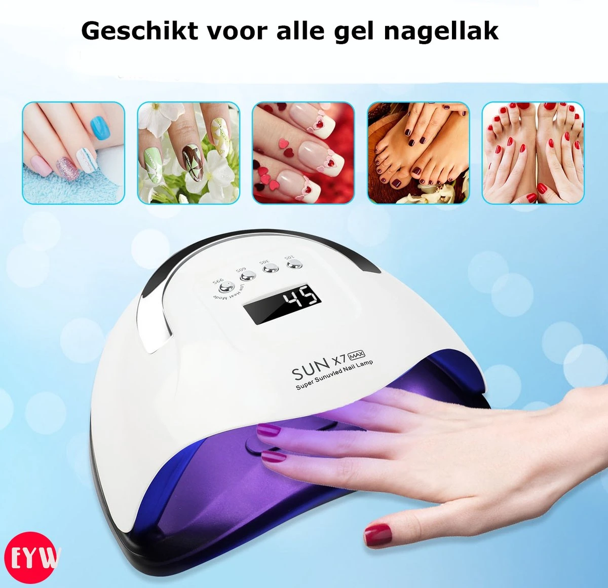 Nageldroger - Nageldrogers - 80 Watt UV LED Lamp Nagels - 45 Leds - Nagellak Droger - UV LED Lamp - Nagellamp - Nail Dryer - Nageldroger Voor Gel Nagellak - Gewone Nagellak - Wit 8 Nageldroger - Nageldrogers - 80 Watt UV LED Lamp Nagels - 45 Leds - Nagellak Droger - UV LED Lamp - Nagellamp - Nail Dryer - Nageldroger Voor Gel Nagellak - Gewone Nagellak - Wit - Image 6