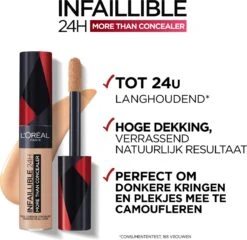 L'Oréal Paris - Infaillible More Than Concealer - 328.5 Crème Brûlée -Langhoudende Concealer Met Een Hoge Dekking - 11ml -Modecosmetica Winkel 1200x1164 7