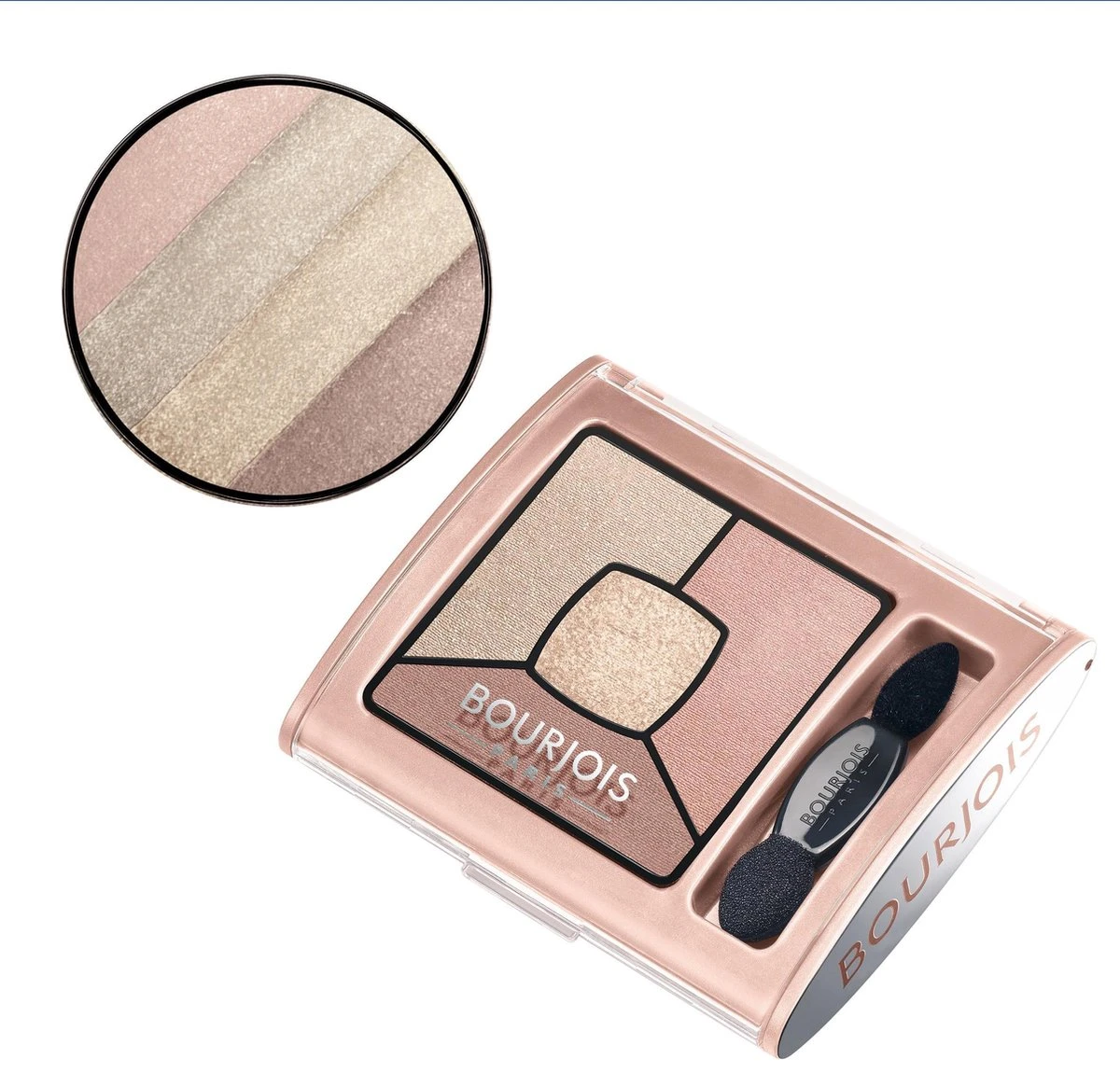 Bourjois Smoky Stories Quad Oogschaduw Palette - 14 Tomber Des Nudes 4 Bourjois Smoky Stories Quad Oogschaduw Palette - 14 Tomber Des Nudes - Image 2