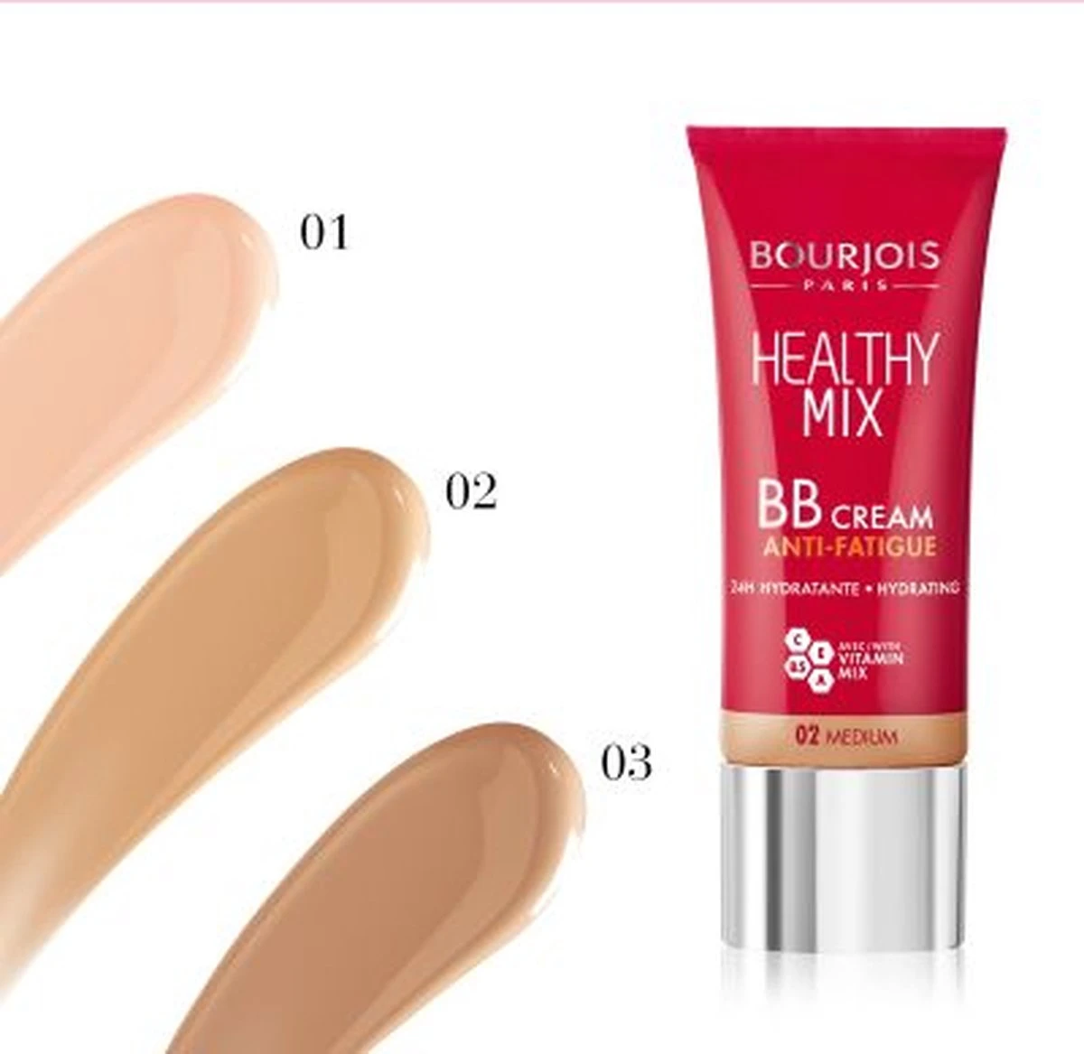 Bourjois Healthy Mix BB Cream Anti Fatigue - 02 Medium Beige 8 Bourjois Healthy Mix BB Cream Anti Fatigue - 02 Medium Beige - Image 6