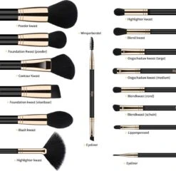 Nolad® - Make Up Kwasten Set - Professionele 15-delige Set - 100% VEGAN -Modecosmetica Winkel 1200x1168 8