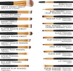 Evvie 20-delige Make-up Kwasten Set - Goud Zwart 14 Evvie 20-delige Make-up Kwasten Set - Goud Zwart -Modecosmetica Winkel 1200x1170 51