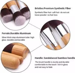 10-delig Bamboe Make-up Geschenkset- Make-up Kwasten - Make Up Brush- Poederkwast -Make Up Penselen Set -Foundation Kwast- Poeder Kwast- Concealer Brush- Lip Brush -Modecosmetica Winkel 1200x1171 13