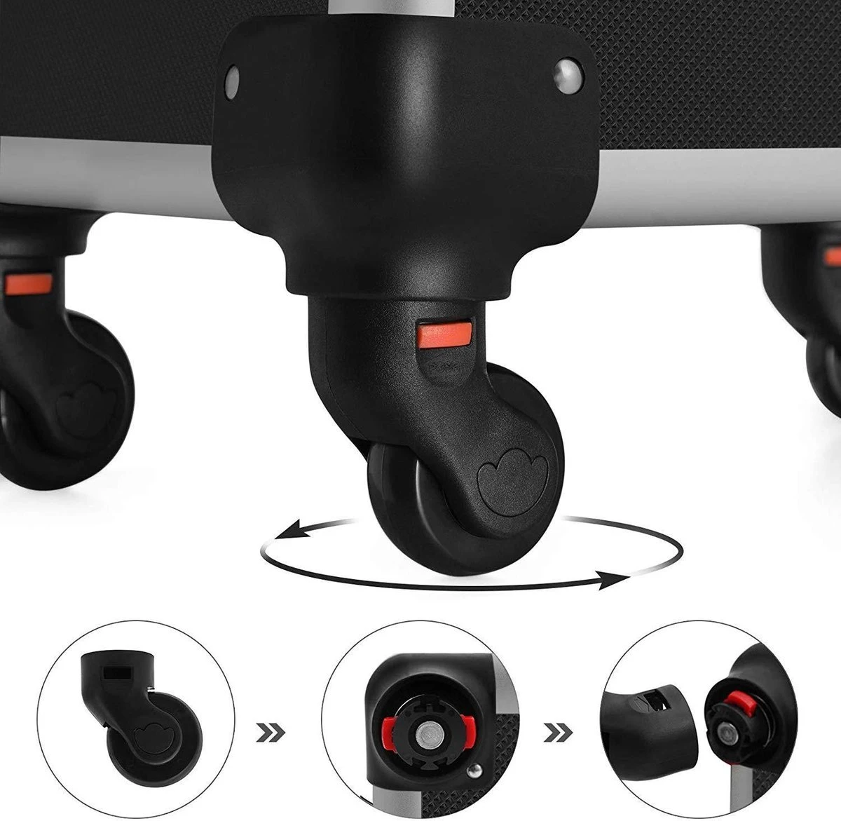 XXL PRO Visagie Beauty Case Koffer Trolley - Nagelkoffer Op Wielen Voor Makeup Of Cosmetica - Grote Uitklapbare Opbergsysteem Nagel Styliste Kapster - Zwart 10 XXL PRO Visagie Beauty Case Koffer Trolley - Nagelkoffer Op Wielen Voor Makeup Of Cosmetica - Grote Uitklapbare Opbergsysteem Nagel Styliste Kapster - Zwart - Image 8