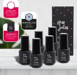 Miss Jules - 6-Delige Gellak Starterspakket - Nagellak - Kleur Rood & Roze - Glanzend & Dekkend Resultaat -Modecosmetica Winkel 1200x1172 3