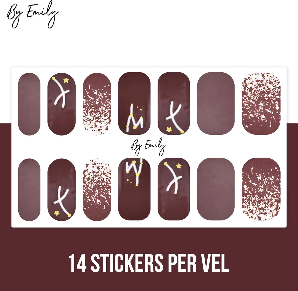 By Emily - Nagel Wrap - Star Struck | 14 Stickers | Nail Wrap | Nail Art | Trendy | Design | Nagellakvrij | Eenvoudig | Nagel Wrap | Nagel Stickers | Folie | Zelfklevend | Sjablonen 9 By Emily - Nagel Wrap - Star Struck | 14 Stickers | Nail Wrap | Nail Art | Trendy | Design | Nagellakvrij | Eenvoudig | Nagel Wrap | Nagel Stickers | Folie | Zelfklevend | Sjablonen - Image 7