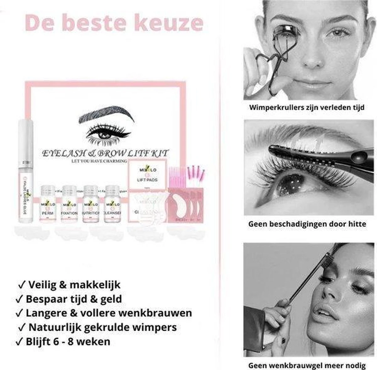 Mimlo Professionele Wimper & Wenkbrauw Lifting Set - Lash Lift Kit - Wimperlifting Set - Browlift - Permanente Wimper Kruller - Lash & Brow Lift Kit 10 Mimlo Professionele Wimper & Wenkbrauw Lifting Set - Lash Lift Kit - Wimperlifting Set - Browlift - Permanente Wimper Kruller - Lash & Brow Lift Kit - Image 8