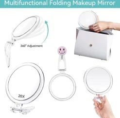 5 Inch, 20x Vergrotende Spiegel, Tweezijdige Spiegel, 20X/1x Vergroting, Opvouwbare Make-upspiegel Met Handheld/standaard, Gebruik Voor Make-up Toepassing, Pincet, En Mee-eter/smetverwijdering. (zilver) 12 5 Inch, 20x Vergrotende Spiegel, Tweezijdige Spiegel, 20X/1x Vergroting, Opvouwbare Make-upspiegel Met Handheld/standaard, Gebruik Voor Make-up Toepassing, Pincet, En Mee-eter/smetverwijdering. (zilver) -Modecosmetica Winkel 1200x1176 17