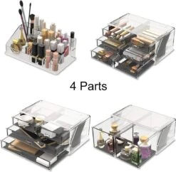 Make-up Cosmetische Organizer Opbergladen Display Dozen Case Met Laden (12D, Transparant) -Modecosmetica Winkel 1200x1176 18