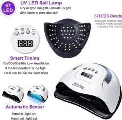 Professionele 180W LED Nageldroger Lamp - Gel Nagel Droger - 180W De Sterkste Nagellamp Op De Markt - Geschikt Voor Elke Nagel, Sneller Droger Voor Gel Polish Nail Apparatuur Automatische Sensor Nail Art Gereedschap Voor Vingernagel En Teennagel -Modecosmetica Winkel 1200x1176 2