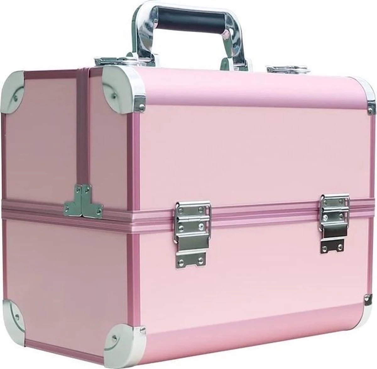 Confibel Cosmetica Koffer - Make Up Koffer Uitklapbaar - 5 Opbergbakken Make-up Koffer - Beautycase/Visagiekoffer /Cosmeticakoffer /Beautycase/ Nagelstylistekoffer - Roze 11 Confibel Cosmetica Koffer - Make Up Koffer Uitklapbaar - 5 Opbergbakken Make-up Koffer - Beautycase/Visagiekoffer /Cosmeticakoffer /Beautycase/ Nagelstylistekoffer - Roze - Image 9