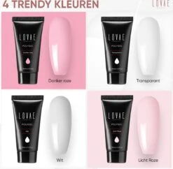 Lovae Cosmetics Polygel - Polygel Kit - Nagels Starterspakket - Nageltips - Builder Gel - Set Van 4 Kleuren - 4 X 30 Gr 25 Lovae Cosmetics Polygel - Polygel Kit - Nagels Starterspakket - Nageltips - Builder Gel - Set Van 4 Kleuren - 4 X 30 Gr -Modecosmetica Winkel 1200x1177 7
